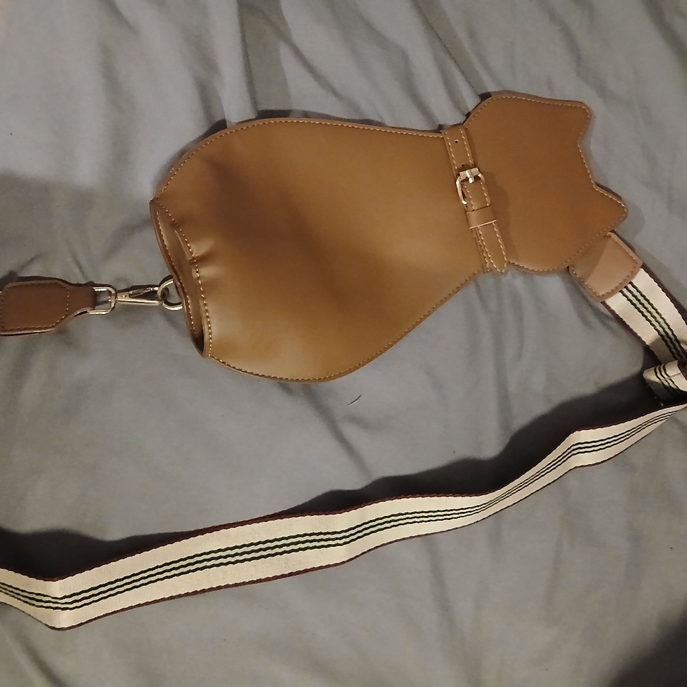 Tan Cat shaped crossbody